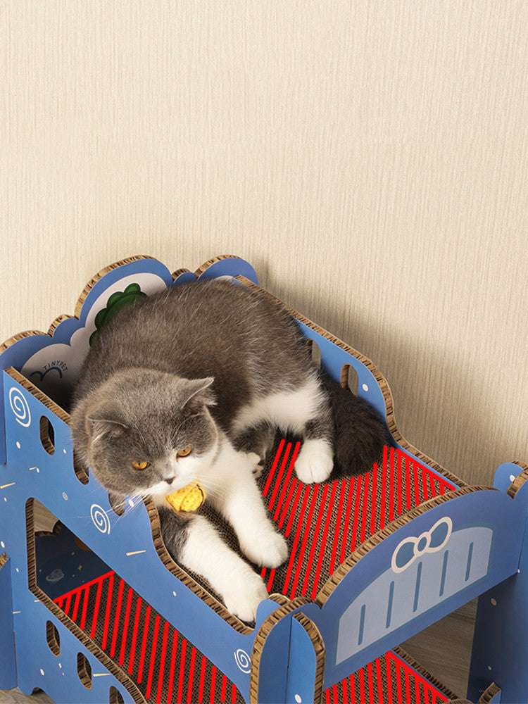 Scratched Board Nest Double Layer Corrugated Cat Litter