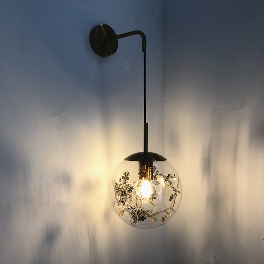 Creative Modern And Simple Bedroom Bedside Lamp Glass Small Wall Lamp - globaltradeleader