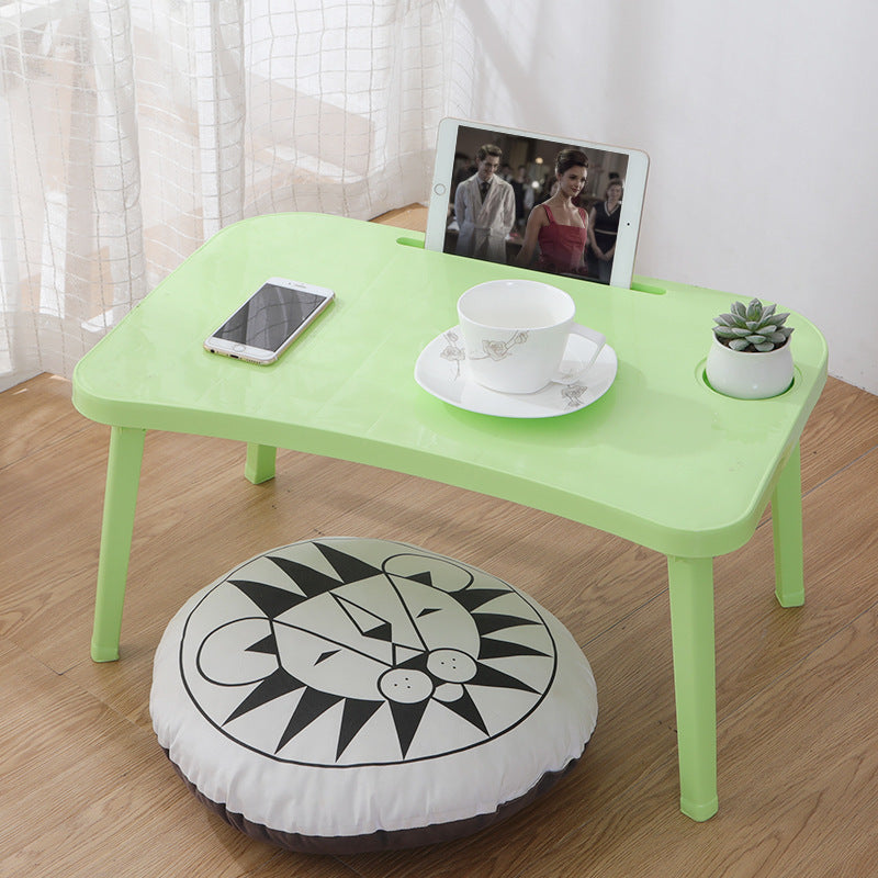 Plastic Lazy Table Portable Computer Small Table College Student Bedroom Table Board Foldable Bed Table - globaltradeleader