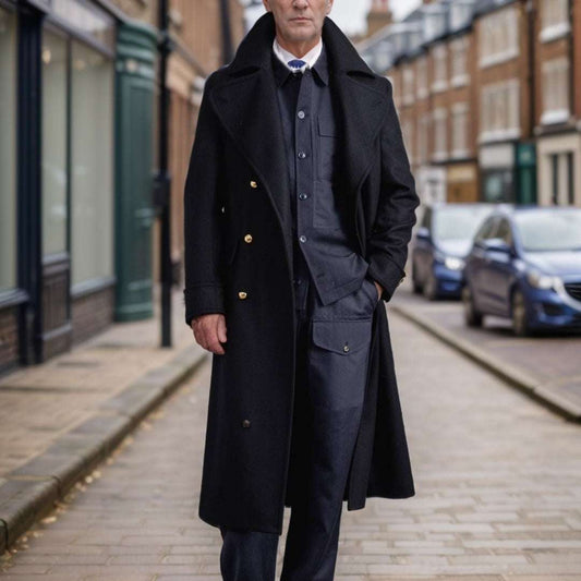 Men's Woolen Ultra-long Overcoat Overknee Fashion - globaltradeleader