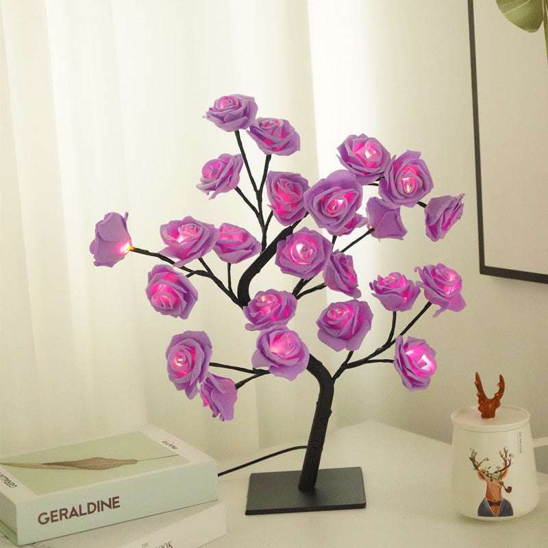 Bedroom Room Rose Tree Lamp Decoration - globaltradeleader