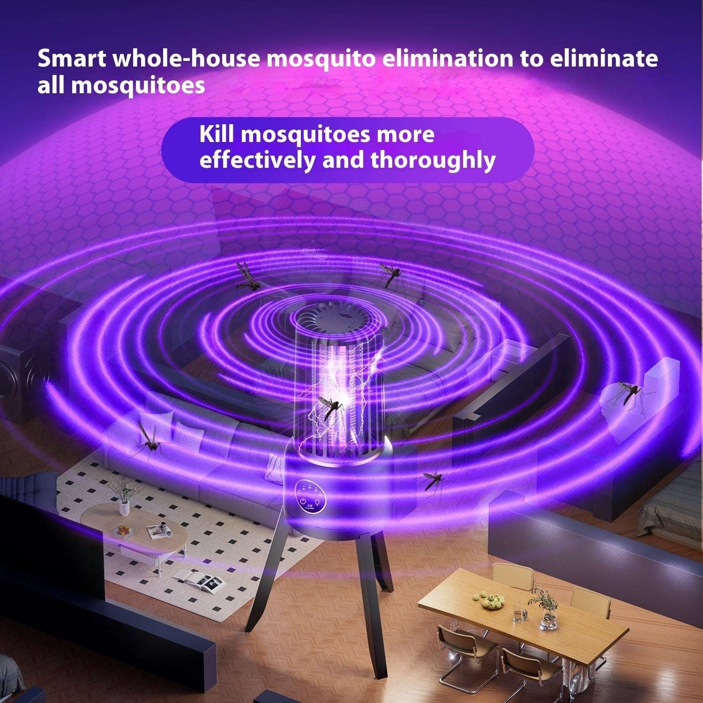 Mosquito Killing Lamp Household Physical Fly Intelligent Light Sense Mosquito Killer - globaltradeleader