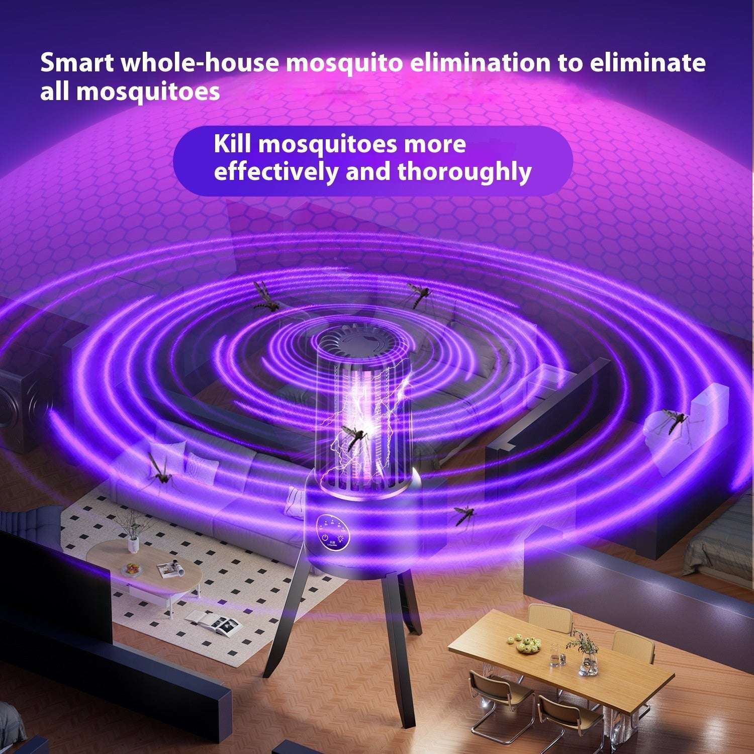 Mosquito Killing Lamp Household Physical Fly Intelligent Light Sense Mosquito Killer - globaltradeleader