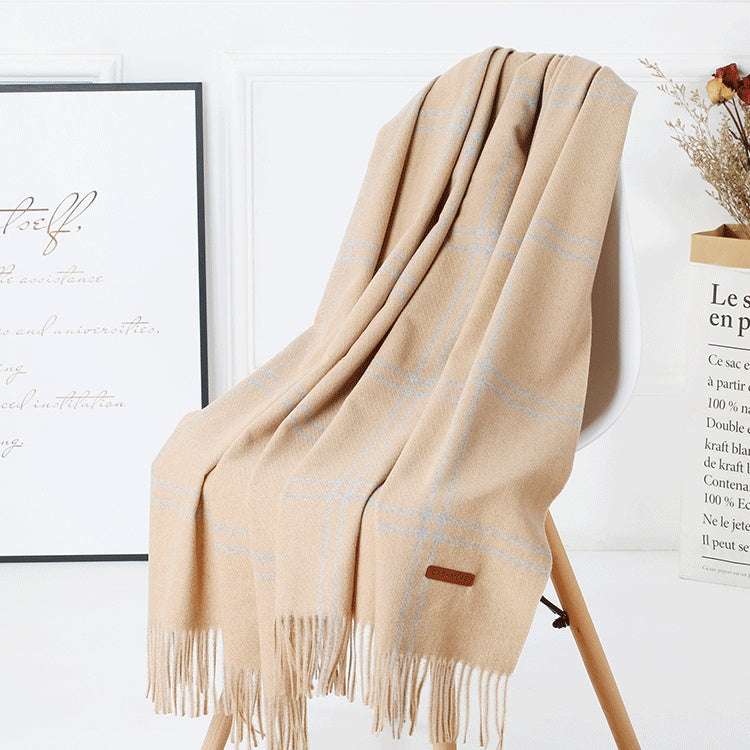 Wool Plaid Women Autumn And Winter Warm Scarf - globaltradeleader