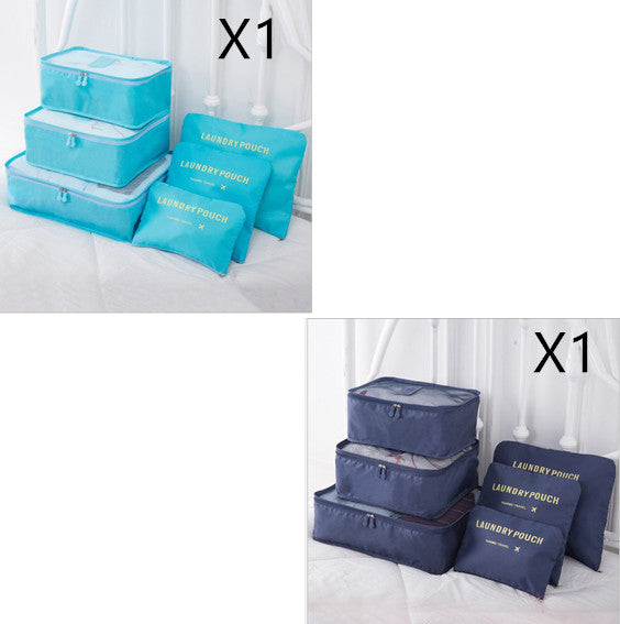 6 PCS Travel Storage Bag Set for Clothes Tidy Organizer