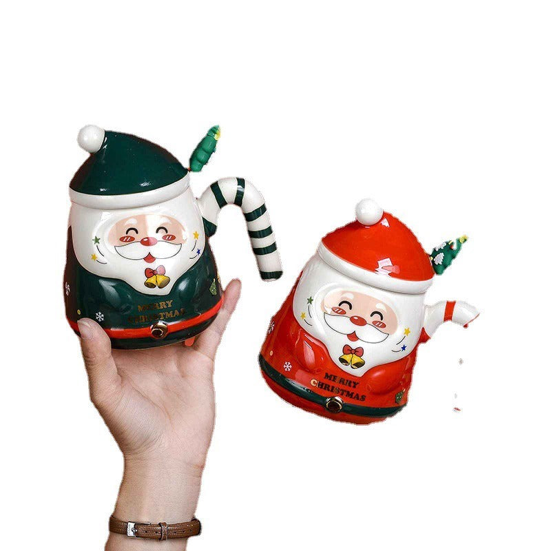 Creative Cartoon Santa Claus Cup Ceramic Cup Christmas Holiday Gift Hand-painted Water Cup Souvenir Mug - globaltradeleader