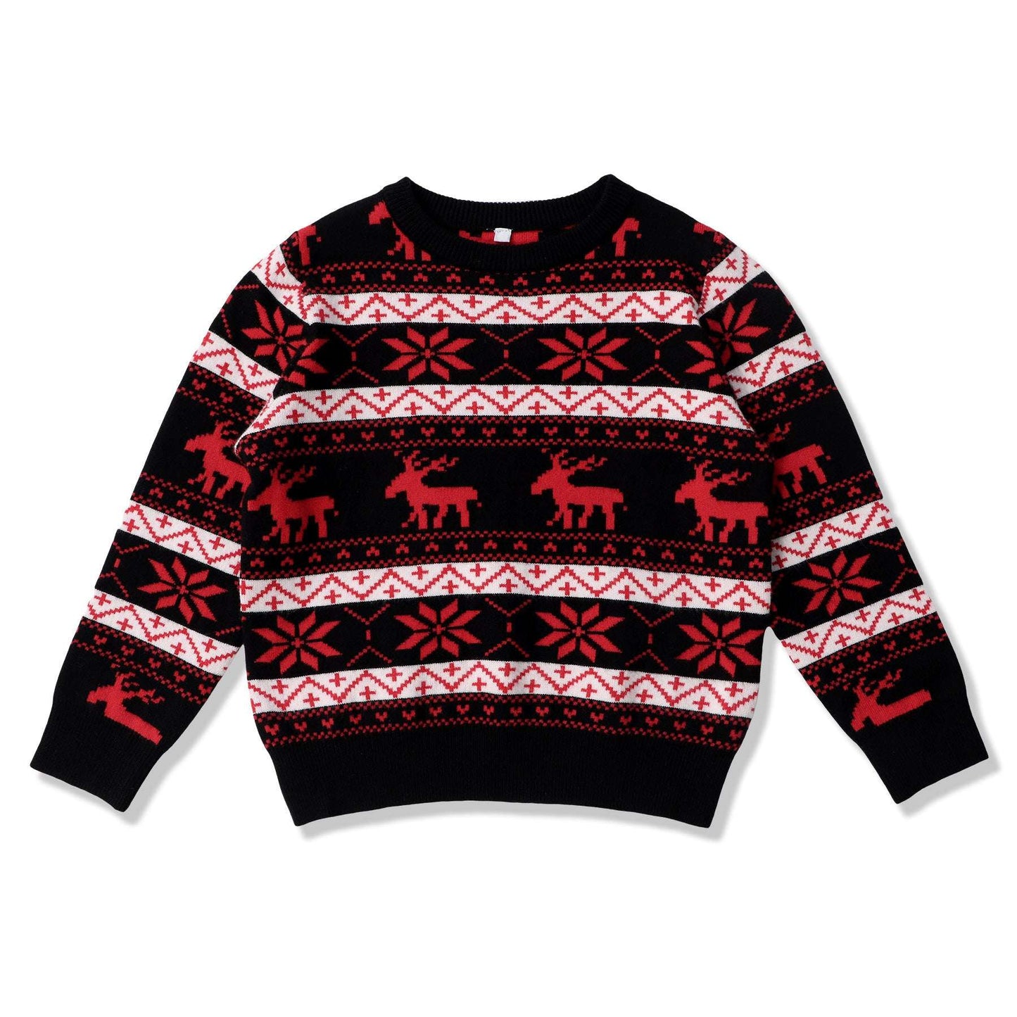 Women's Christmas Round Neck Loose Long Sleeves Sweater - globaltradeleader