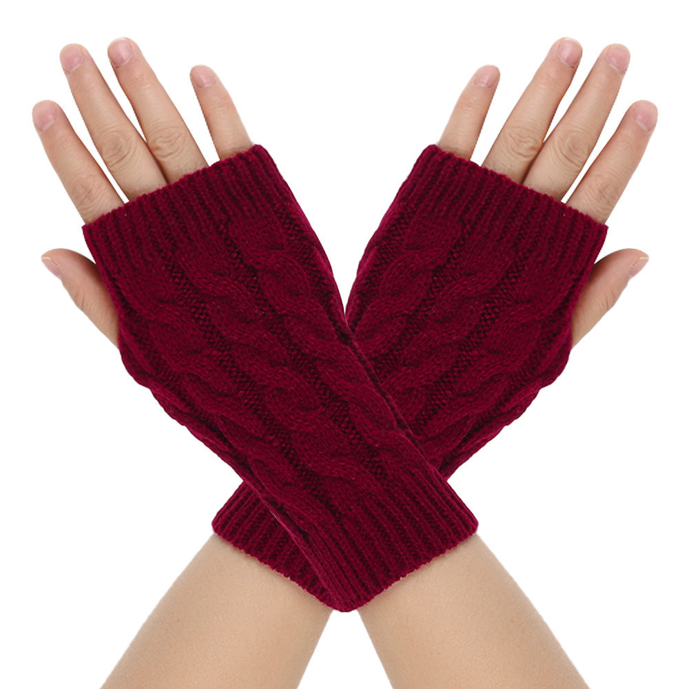 Warm Wool Gloves Winter Men's Open Finger - globaltradeleader