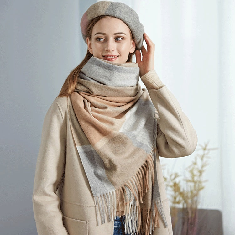 Wool Plaid Women Autumn And Winter Warm Scarf - globaltradeleader