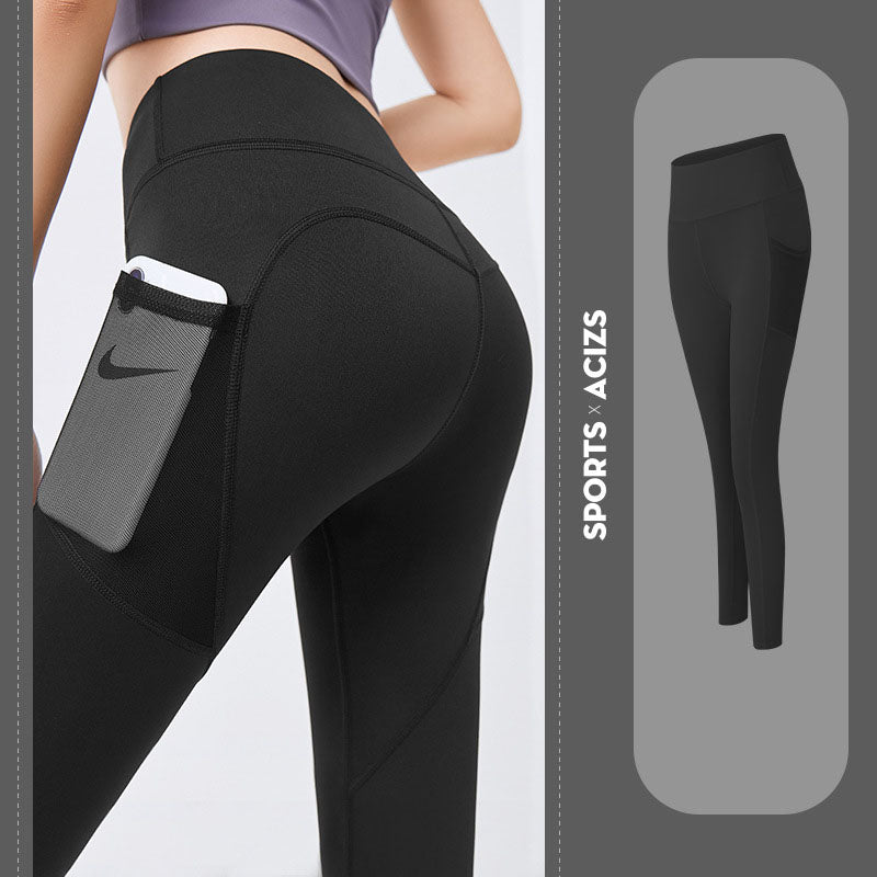 Yoga Pants Women With Pocket Leggings Sport Girl Gym Leggings Women Tummy Control Jogging Tights Female Fitness Pants - globaltradeleader