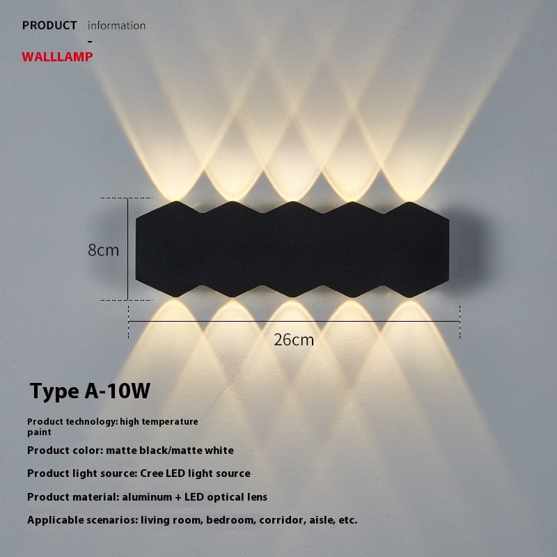 Modern Minimalist Led Wave Shape Corridor Aisle Wall Lamp - globaltradeleader