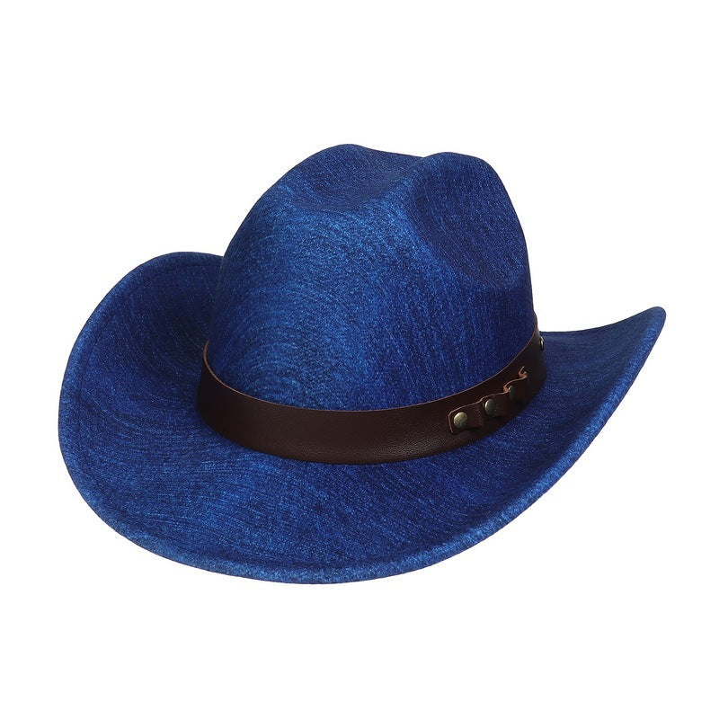 Western Cowboy Hat Felt Outdoor Sun Shade Top Hat Retro Jazz - globaltradeleader