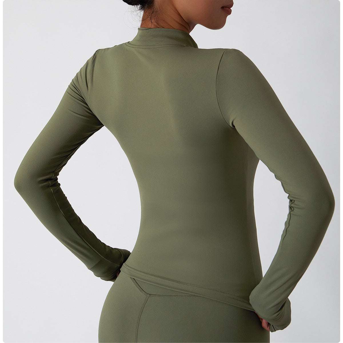 Breathable And Quick-drying Long-sleeved Yoga Clothes Women's Nude Fitness - globaltradeleader