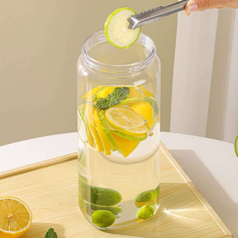 Press Type Plastic Cold Water Jug Large Capacity Fruit Juice Tea Drinking Cup - globaltradeleader