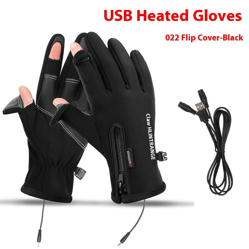 USB Electric Heating Heating Gloves Winter Outdoors Sports Skiing Warm Waterproof Non-slip - globaltradeleader