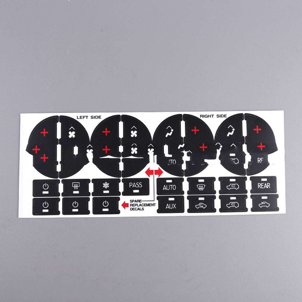 GM Car Button AC Central Control Repair Sticker 31 Keys