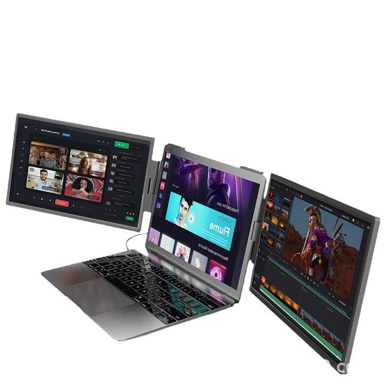 14-inch Dual-screen Portable Monitor Laptop With Wall-mounted External Expansion Screen Dual-screen Portable Screen - globaltradeleader