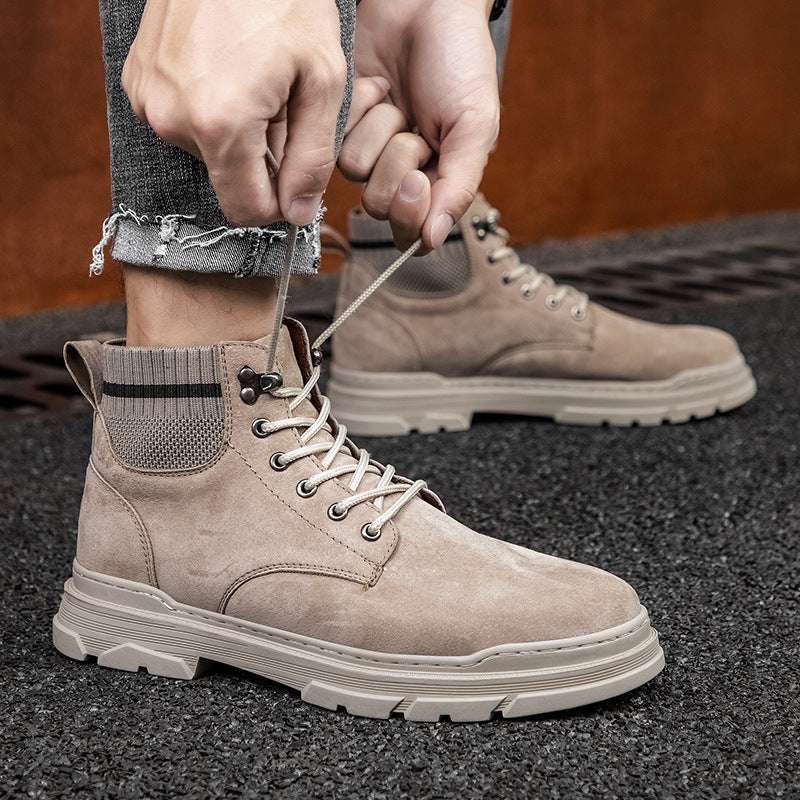 Fashion Street Mid-top Trend Men's Shoes - globaltradeleader