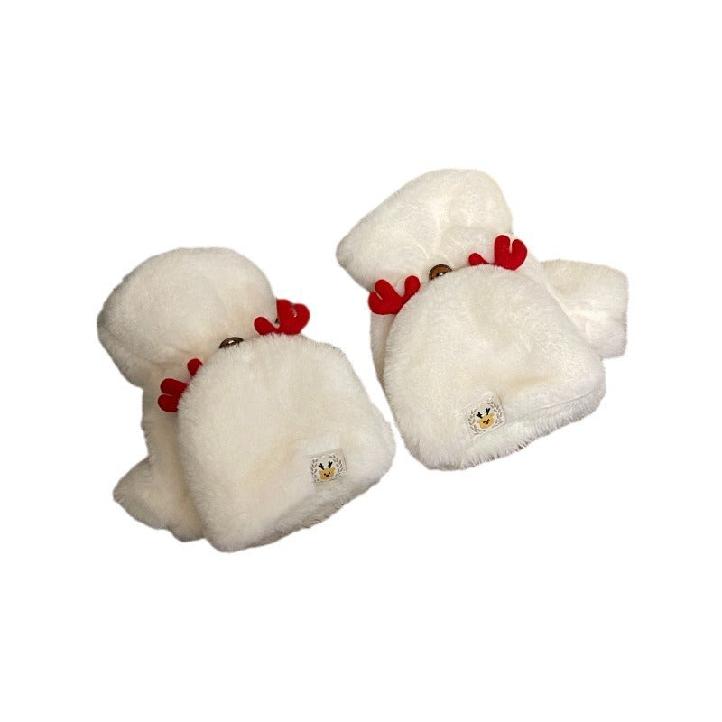 Elk Christmas Gloves Female Winter Warm - globaltradeleader