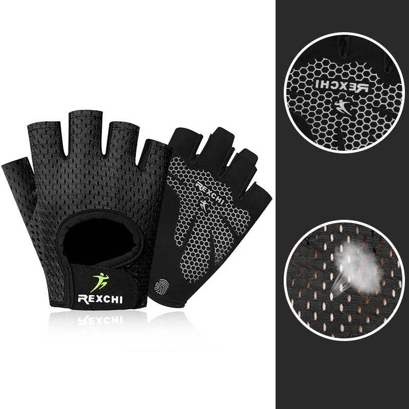 Cycling Half-finger Bicycle Fitness Gloves Outdoor Sports Silicone Non-slip