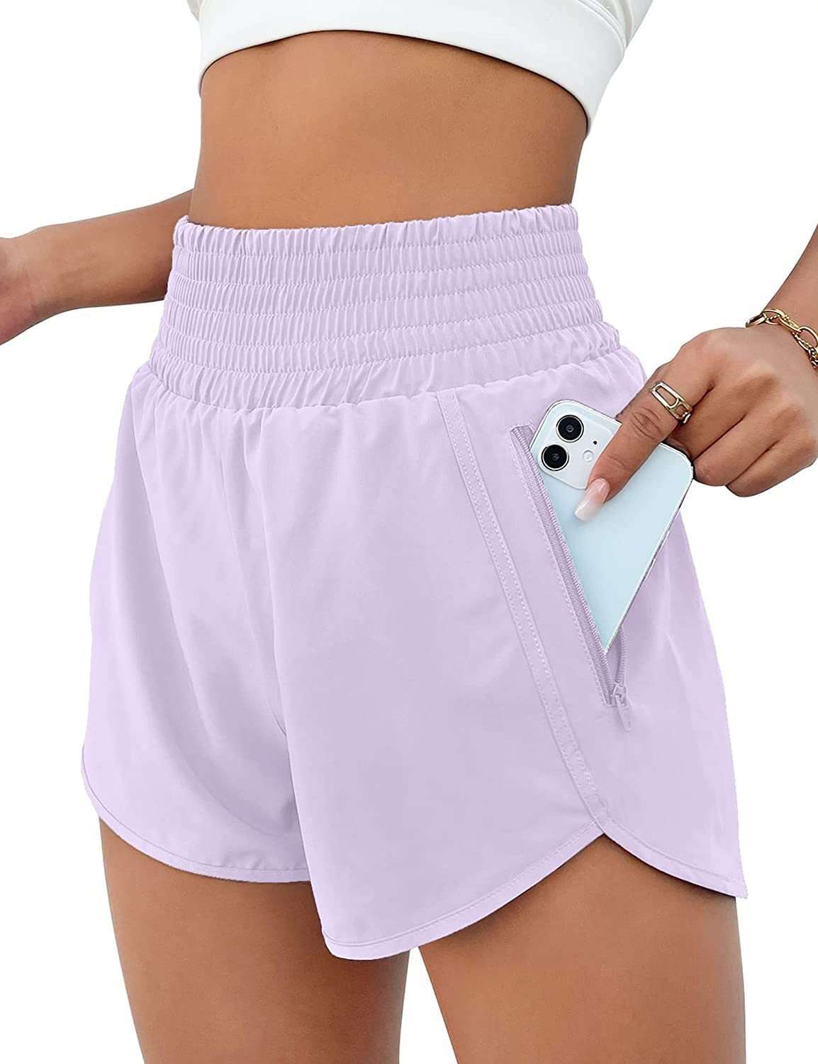 Women's Fashion High Top Sports Running Yoga Short Belt Lining - globaltradeleader