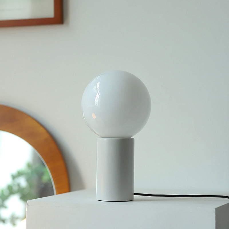 Retro Solid Wood Glass Ins Table Lamp Bedroom Bedside Lamp - globaltradeleader