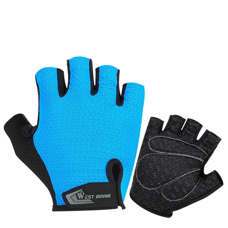 Cycling Breathable Short-finger Non-slip Half-finger Gloves