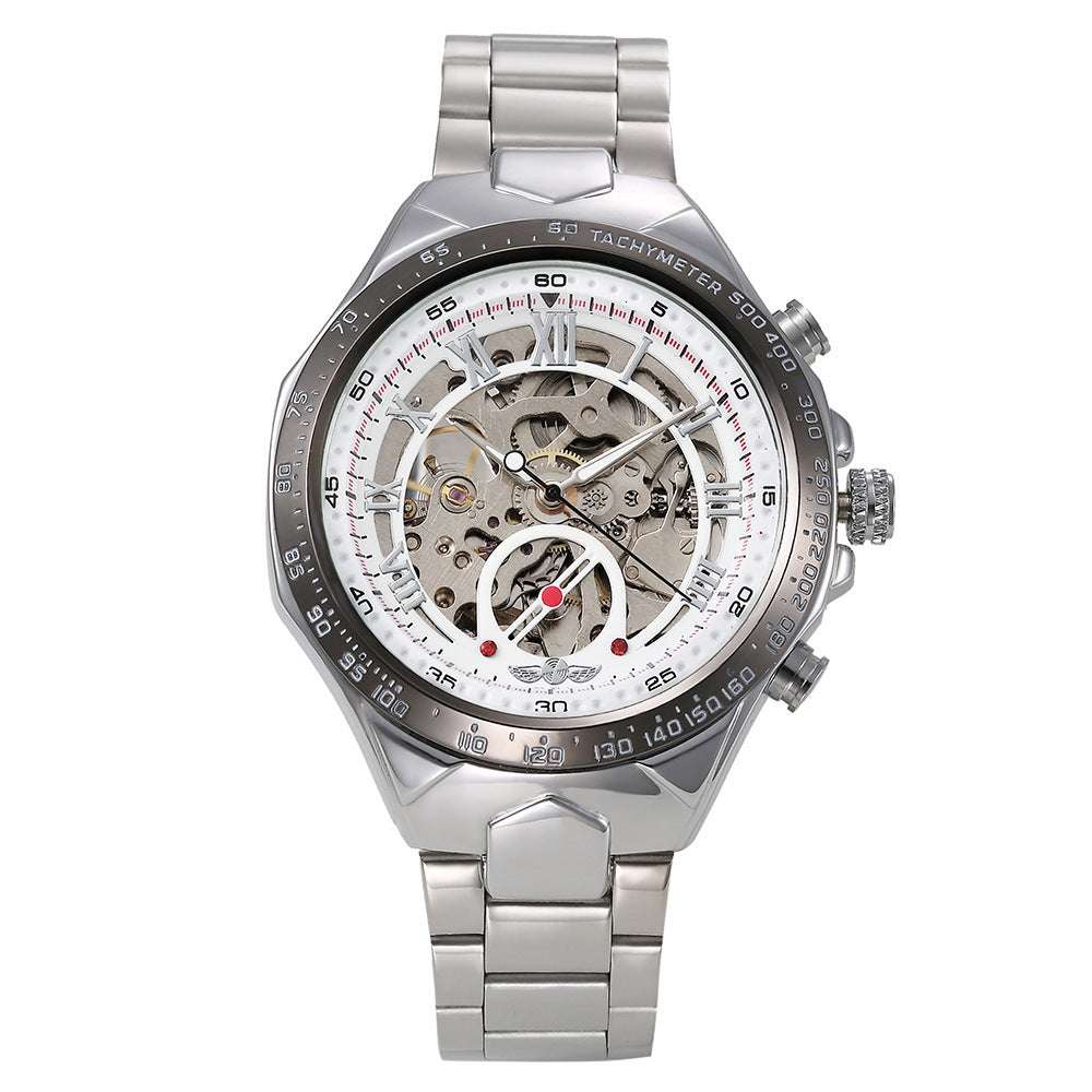 Men's Personality All-steel Hollow Automatic Mechanical Watch - globaltradeleader
