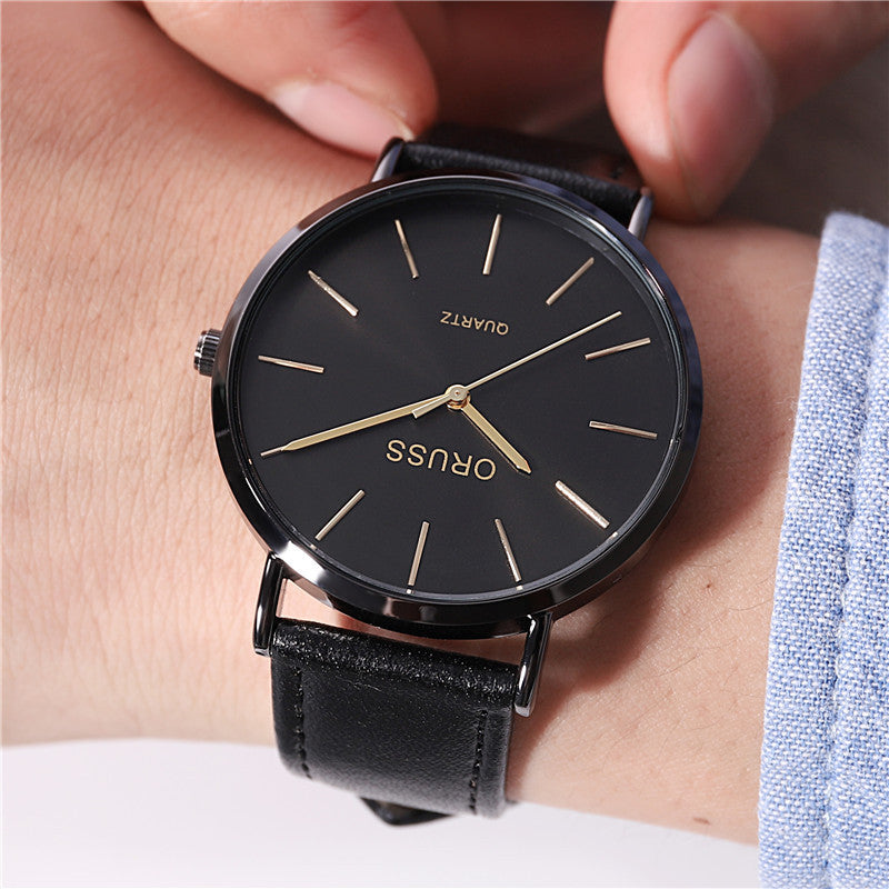 Men's Light Luxury Ultra-thin Belt Watch - globaltradeleader