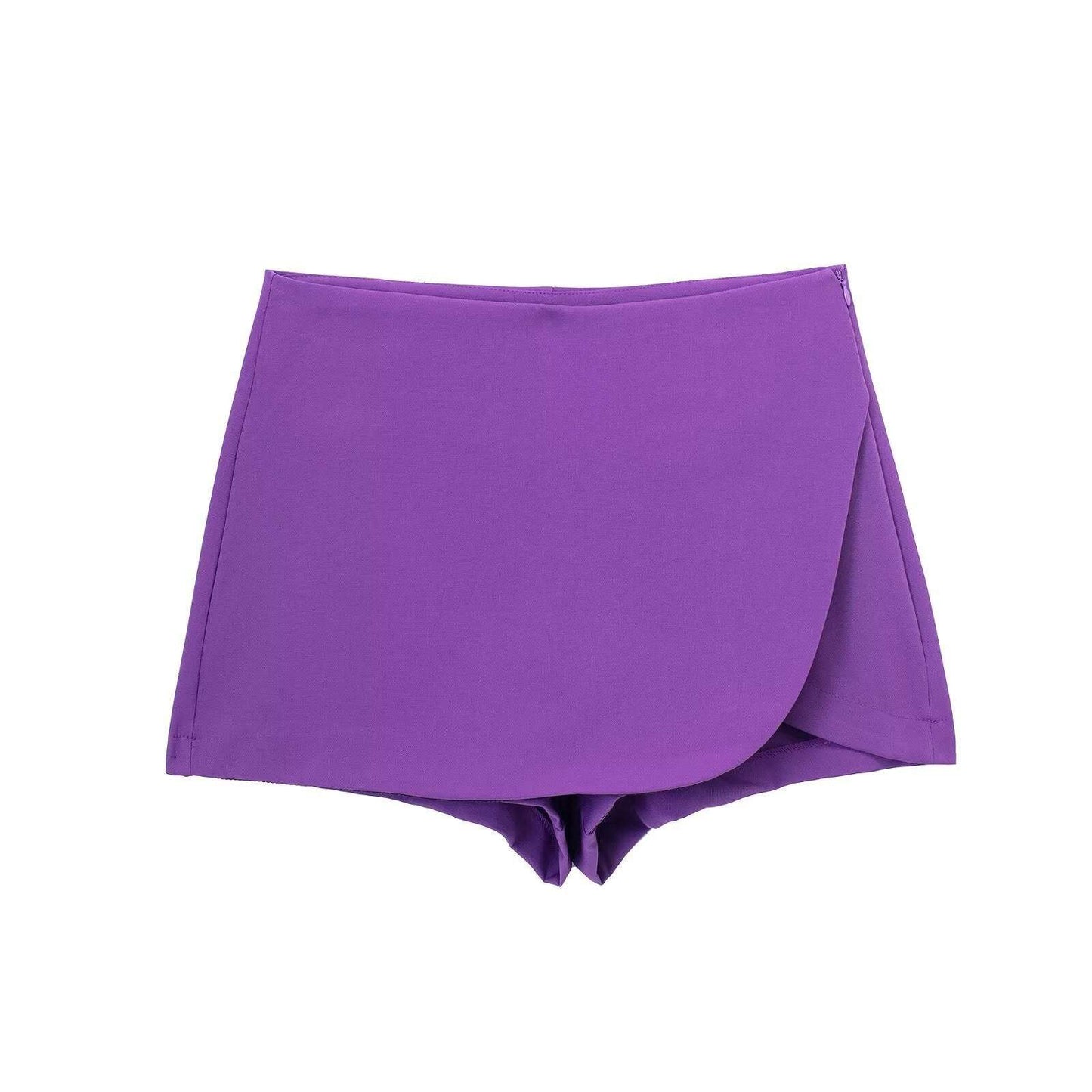 Women's High Waist Asymmetric Short Pantskirt - globaltradeleader