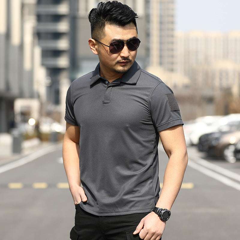 Men's Sports Loose Summer Outdoor Lapel Quick-drying T-shirt - globaltradeleader
