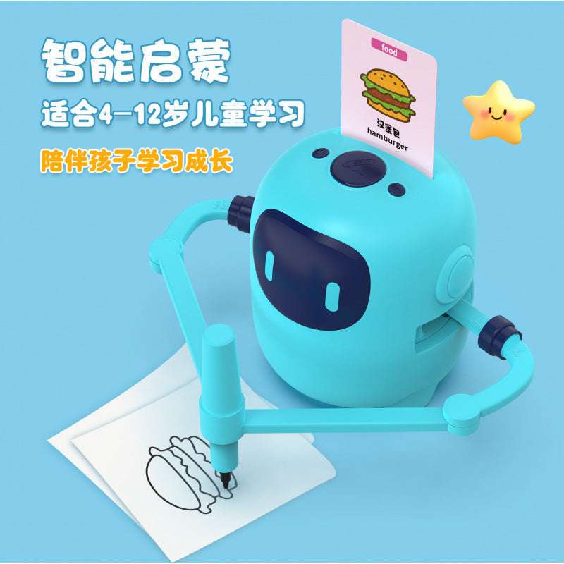 Blue Color Intelligent Child Drawing Robot - globaltradeleader