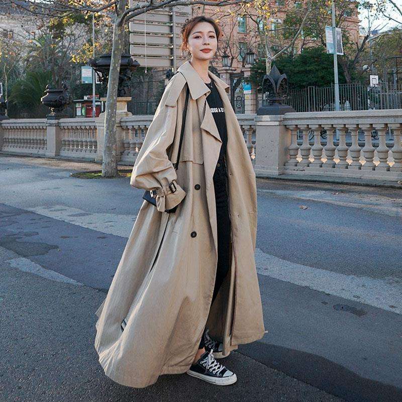 Ladies Fashion Over The Knee Loose Overcoat Jacket - globaltradeleader