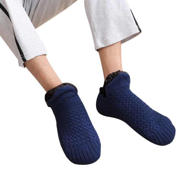 Twisted Winter Foot Fleece-lined Thickened Room Socks - globaltradeleader