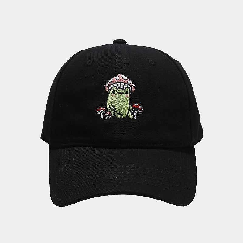 Cute Cartoon Frog Mushroom Embroidered Baseball Cap - globaltradeleader