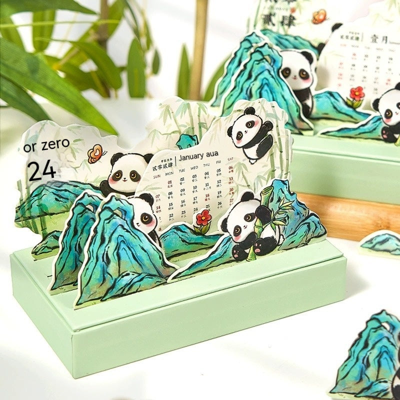 2024 Panda Creative Storage Office Desk Surface Panel Decoration Calendar - globaltradeleader