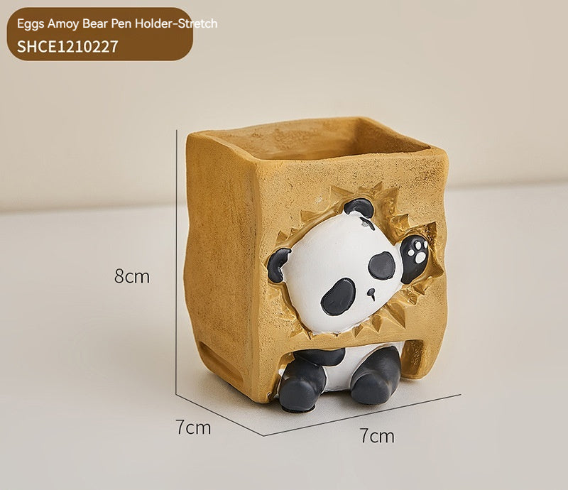 Cute Panda Pen Holder Creative Office Desk Ornaments Decoration Supplies Storage Box - globaltradeleader