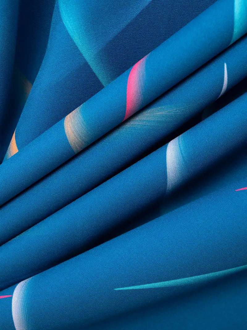 Summer New Men's Striped Feather Casual Beach Short Sleeve Button Shirt - globaltradeleader