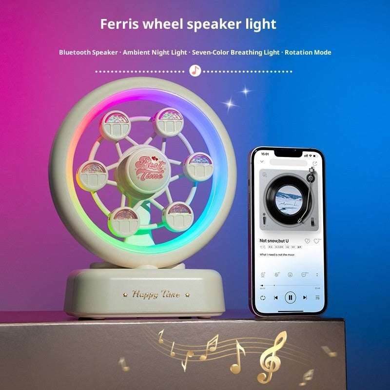 Ferris Wheel Bluetooth Speaker Rechargeable Music Box Atmosphere Table Lamp - globaltradeleader