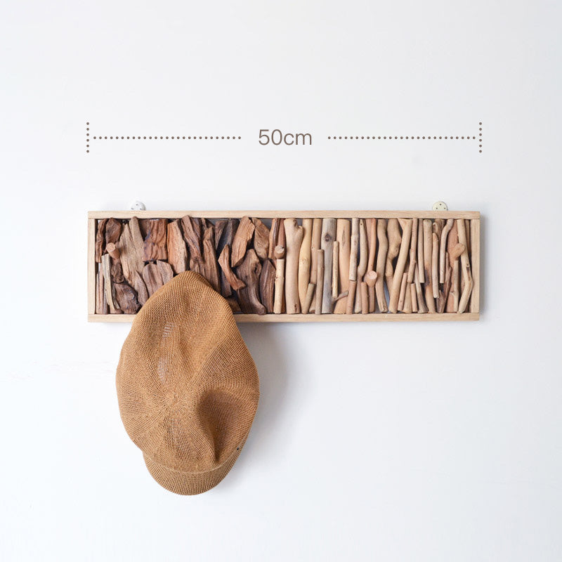 Solid Wood Coat Hook Wall Hanging Hole Free