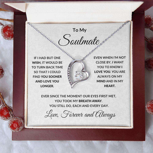Gift For Women Wife Her Girlfriend Necklace Stainless Steel To My Soulmate The Day I Met You Forever Love Necklace - globaltradeleader