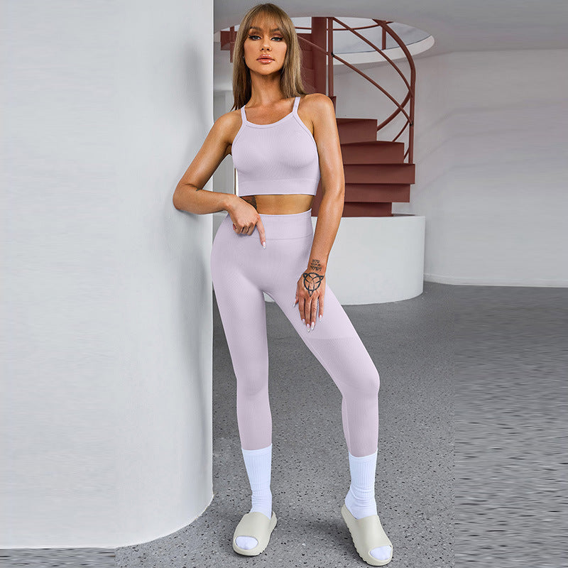 New Solid Color Sleeveless Sports Suit Women - globaltradeleader