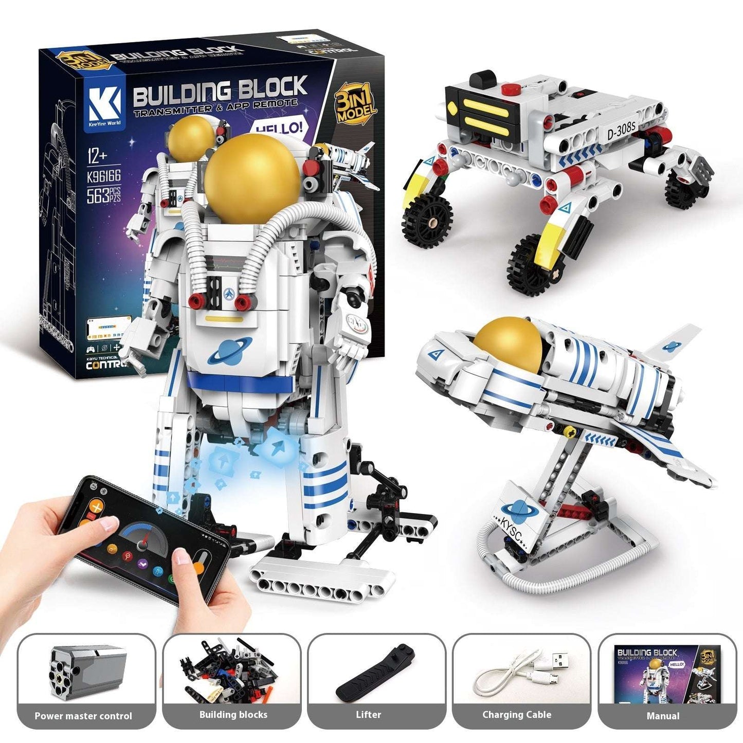 Programming Robot Electric Building Blocks Remote Control Car Toys - globaltradeleader