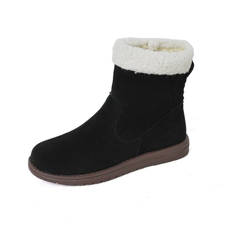 Autumn And Winter New Flat Retro Cotton-padded Shoes For Women - globaltradeleader