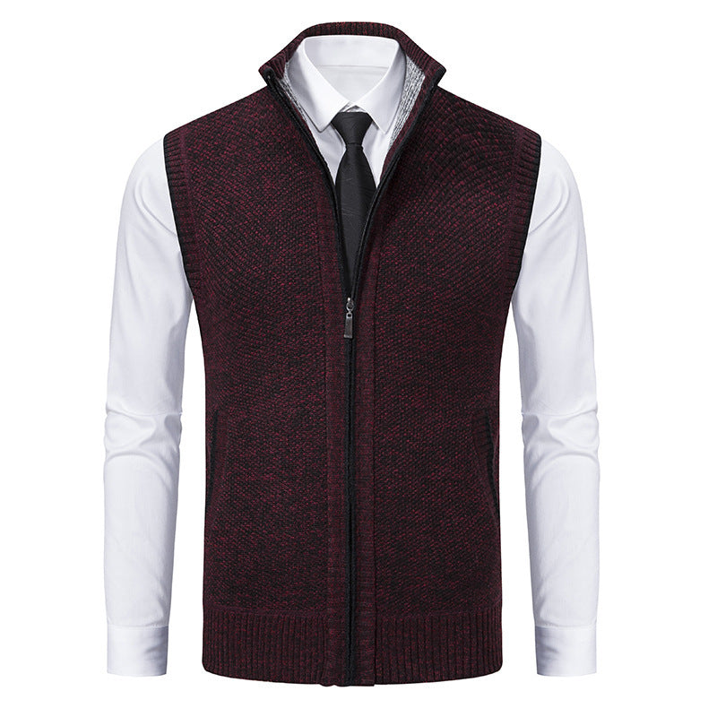 Men's Stand Collar Sweater Knitted Cardigan Coat - globaltradeleader