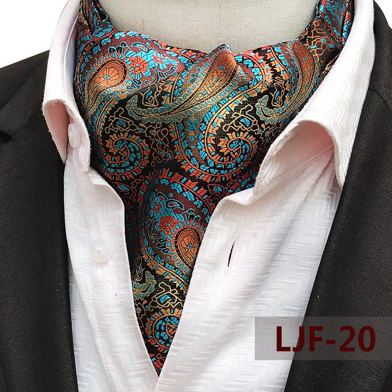 Men's Scarf Jacquard Polyester Fashionable And Warm