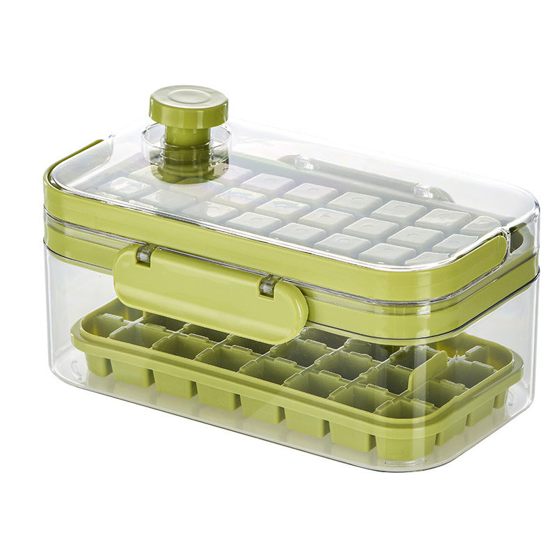 New Silicone Press Ice Maker Single Double Layer Square Ice Cube Mold - globaltradeleader
