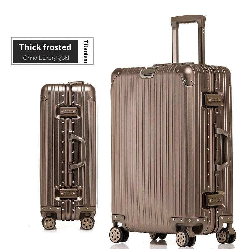 Aluminum Magnesium Luggage Password Trolley Case - globaltradeleader