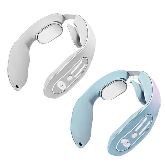 EMS Neck Acupoints Lymphvity Massager Device Intelligent Neck Massager With Heat Blue Hot Design - globaltradeleader