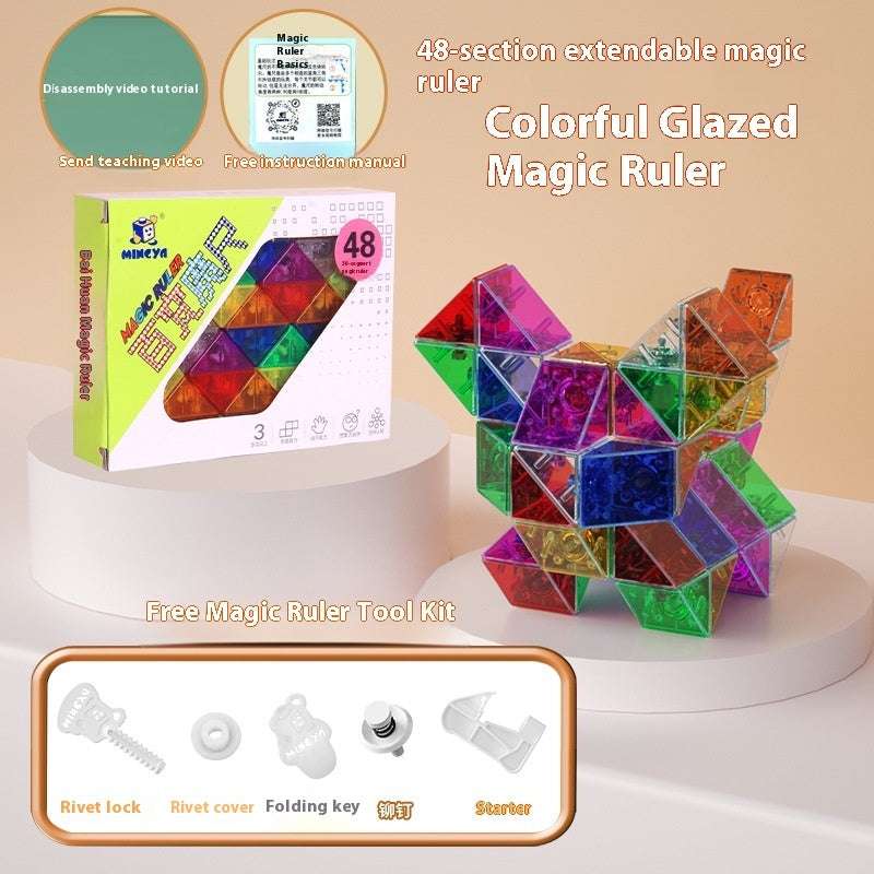 Glass Rubik's Snake Full Set Detachable Toys - globaltradeleader